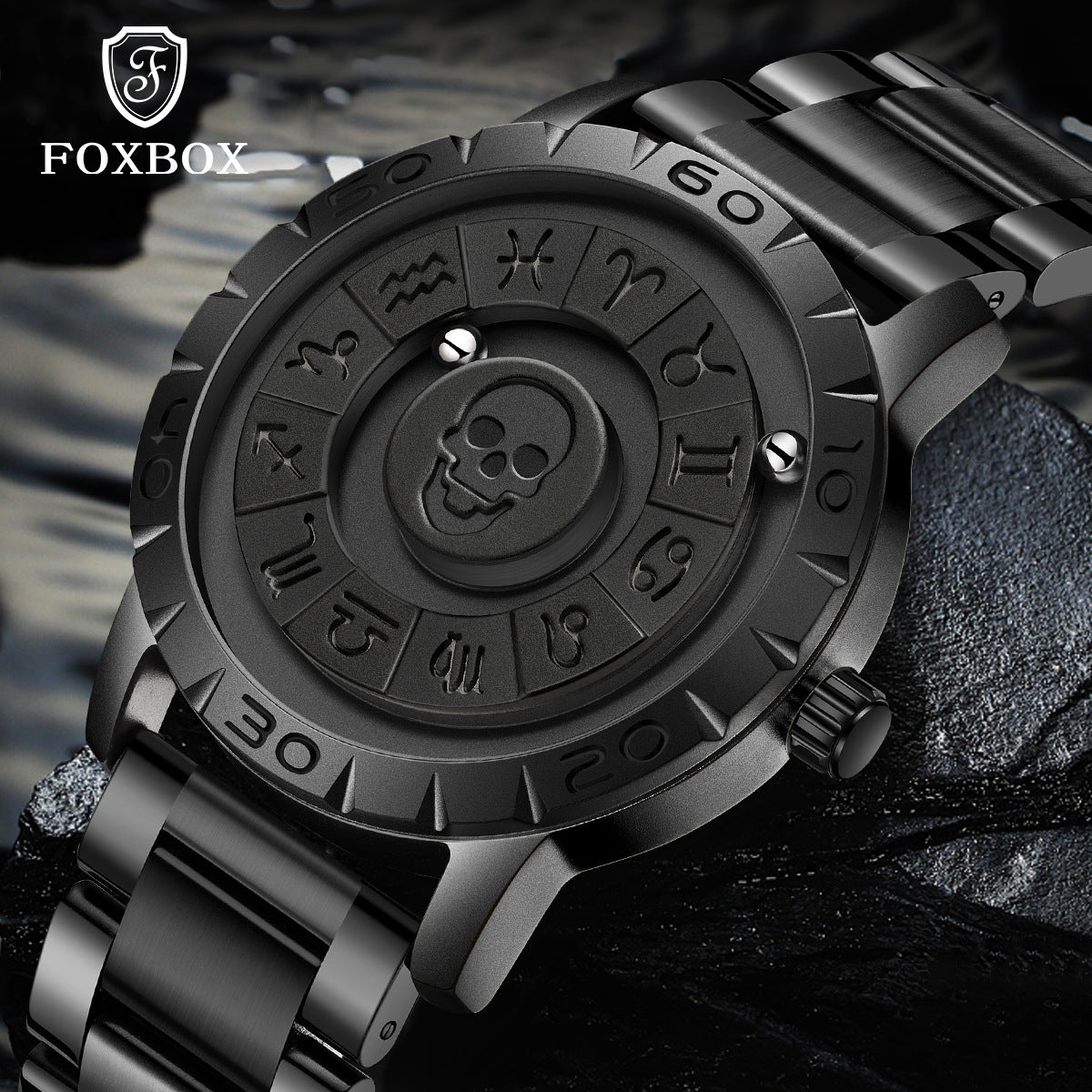 Skull Head Men's Multi-Functional Waterproof Quartz Watch