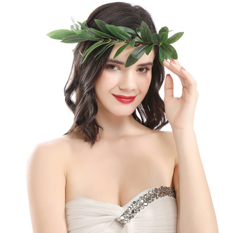 Olive leaf wreath berry olive branch headdress