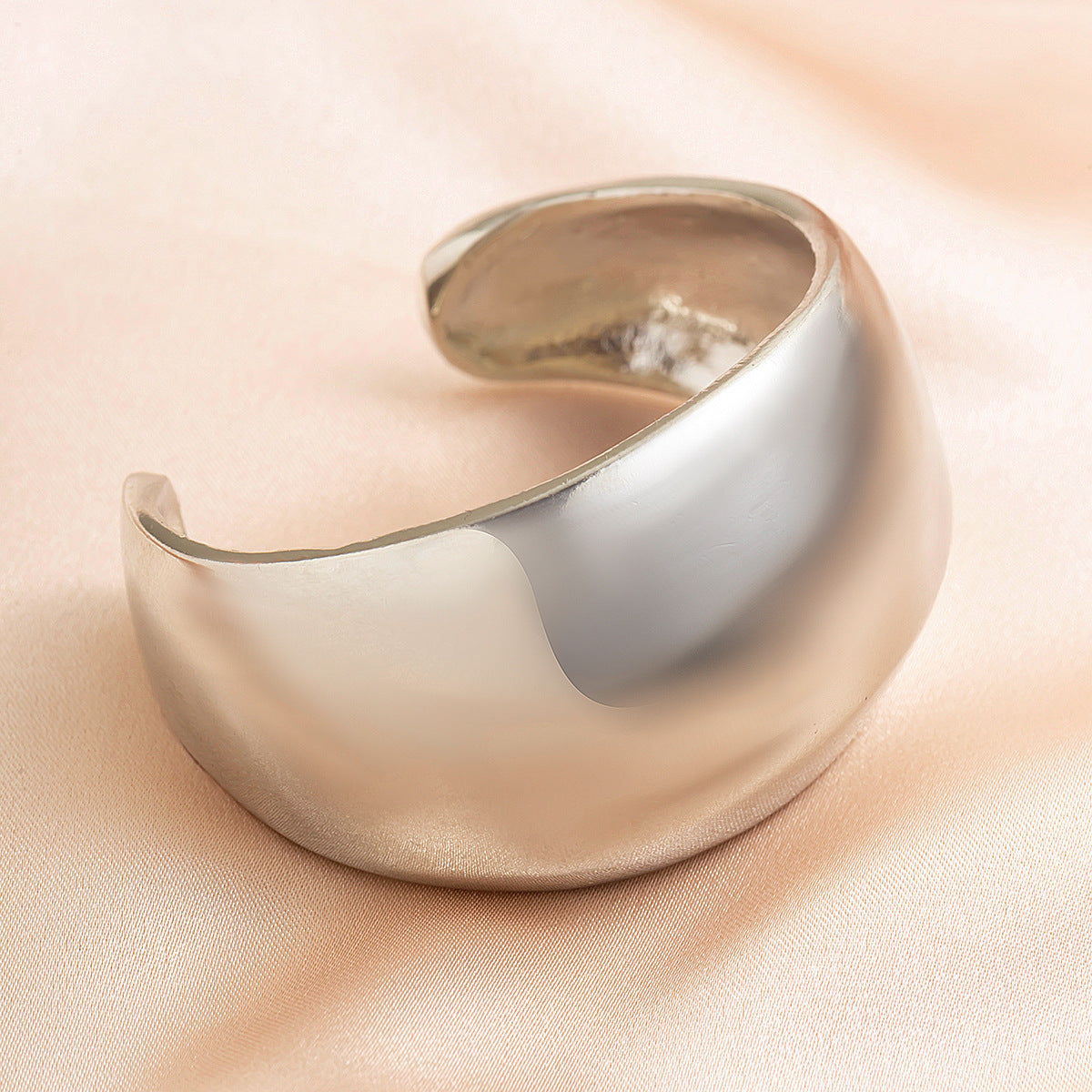 Retro personalized metal square mirror bracelet with frosted curve bracelet