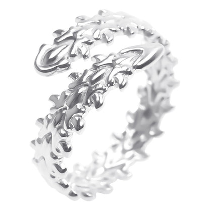 Tone Gold  Silver Bone Ring Open Adjustable Unisex Ring