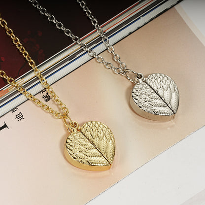 Custom-Made, Ships in 1-2 Days Angel Wings Love Heat Transfer Printing Necklace