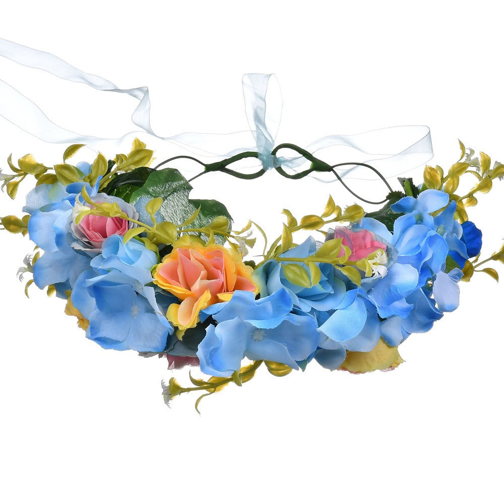 Big Red Rose Blossom Hair Band Bridal Flower Ring Hair Band