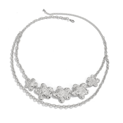 Punk exaggerated big heart metal style body chain sexy starfish waist chain