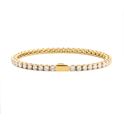 🎁 3-5MM Tennis Chain Hip-Hop Stainless Steel Zircon Bracelet (15% off)